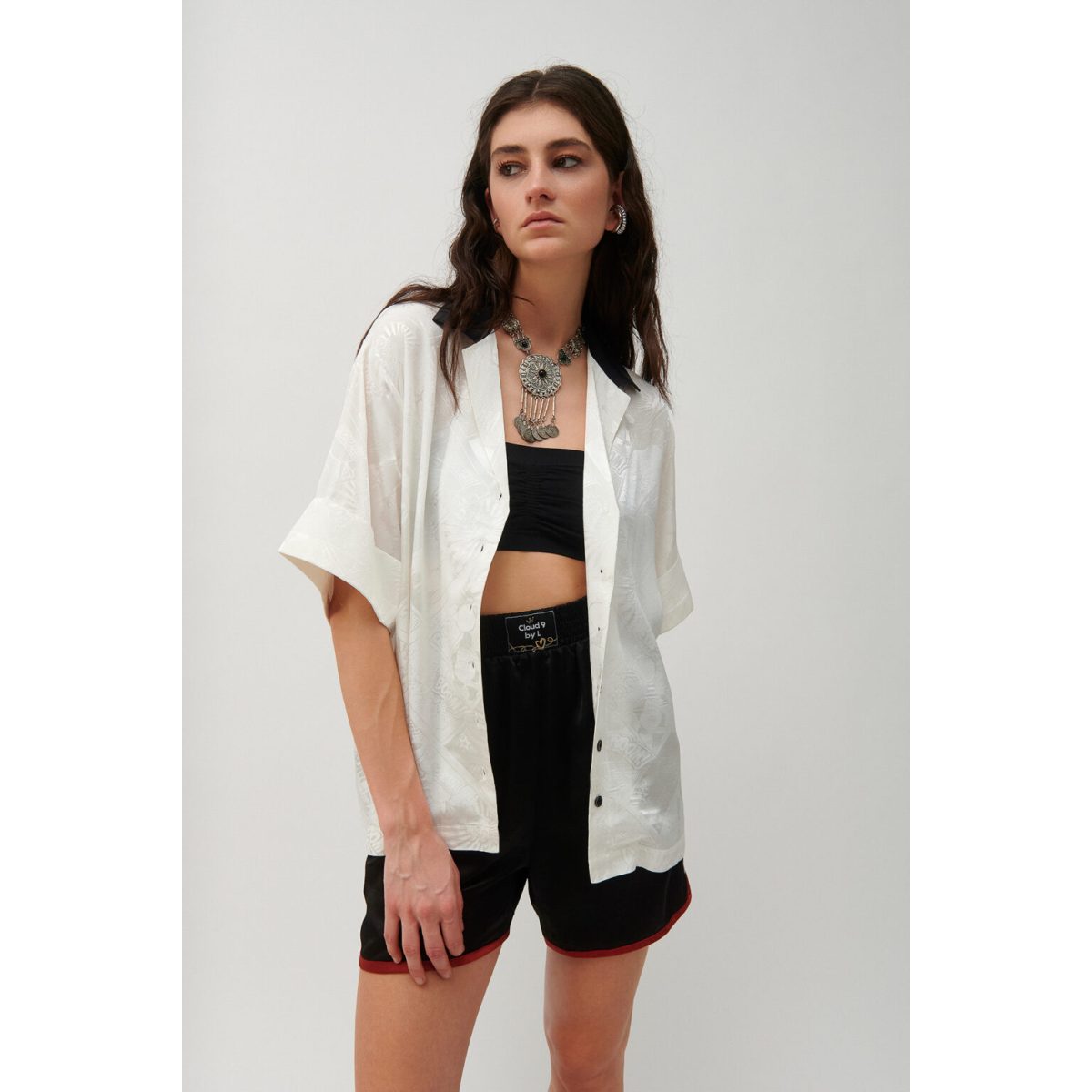 Cloud9byL • Shelter Shirt • White jacquard - Image 2