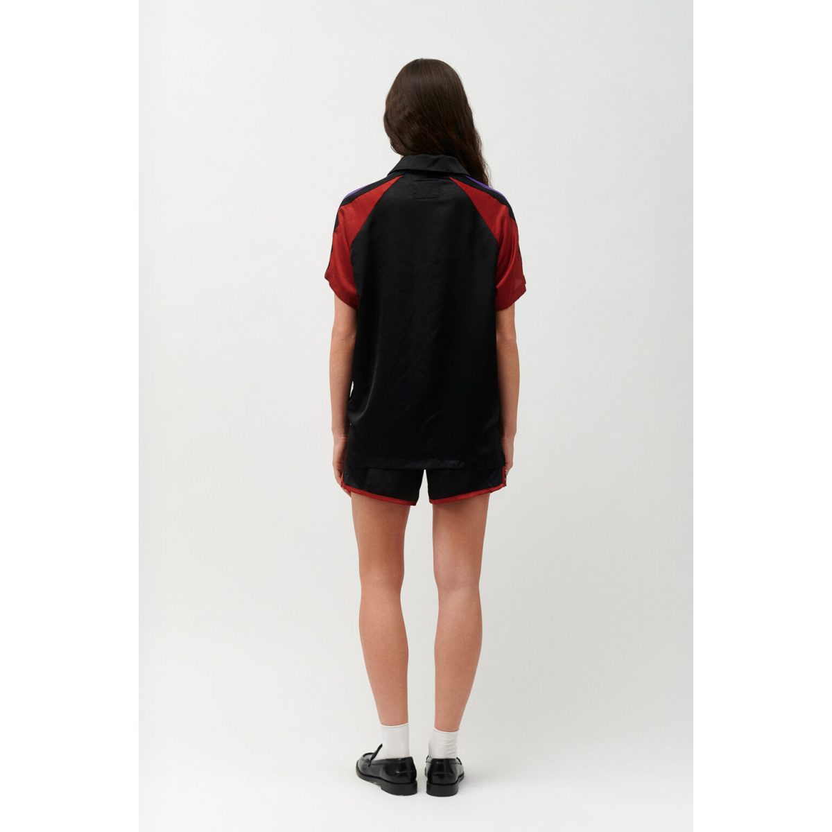 Cloud9byL • Holiday Satin Shirt • Black - Image 5