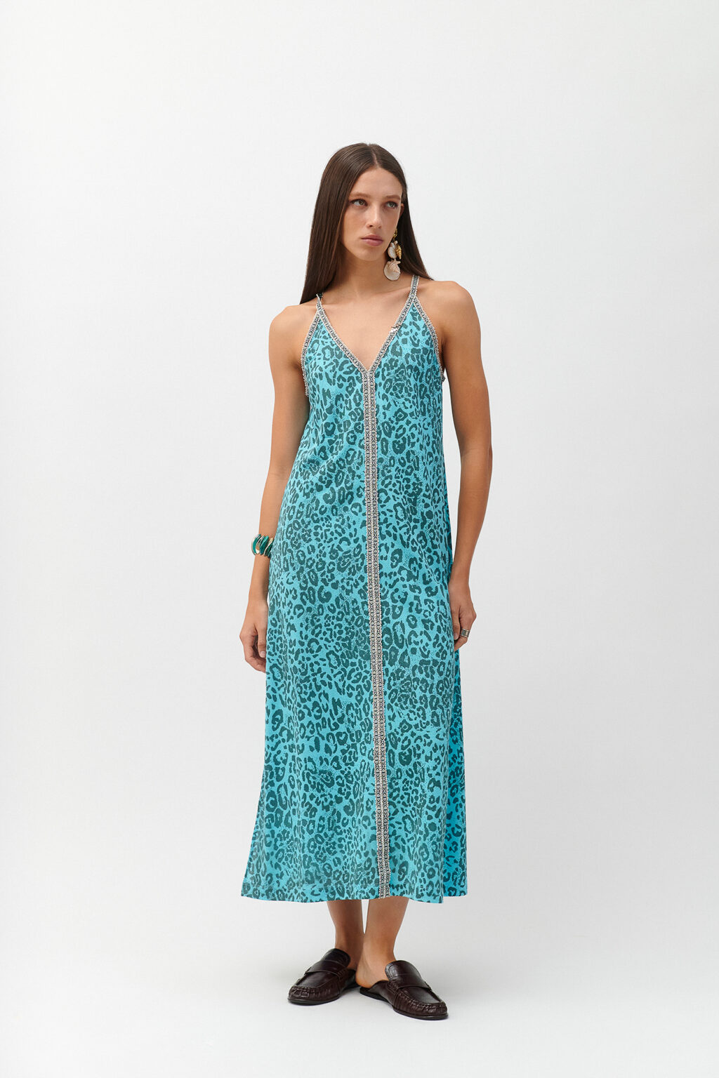 Cloud9byL • Audra Dress • Baby Blue Leopard