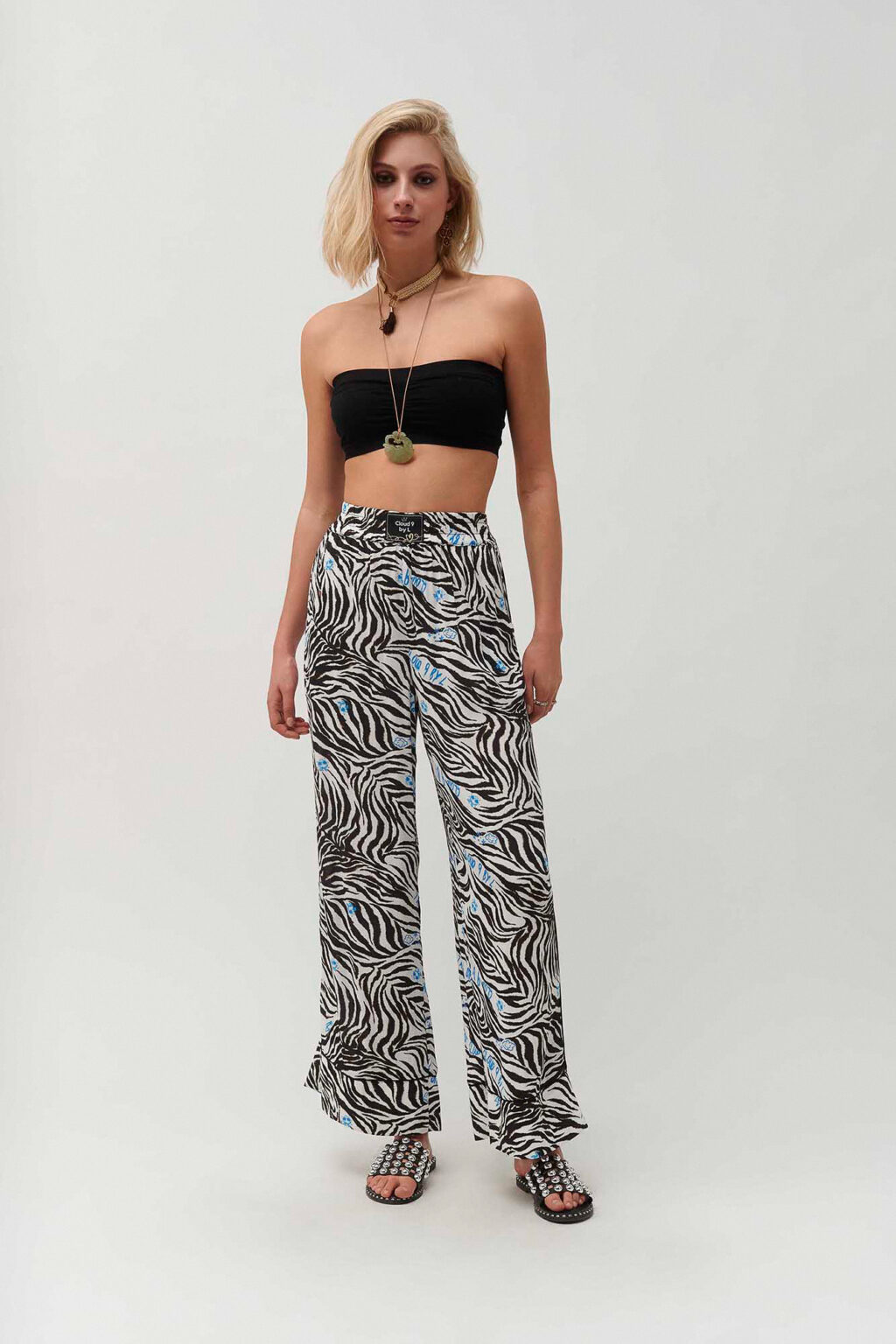 Cloud9byL • Xena Pants • Zebra White Black Blue