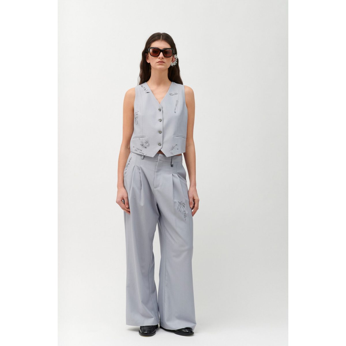 Cloud9byL • Savannah Tailored Vest • Light Grey - Image 4