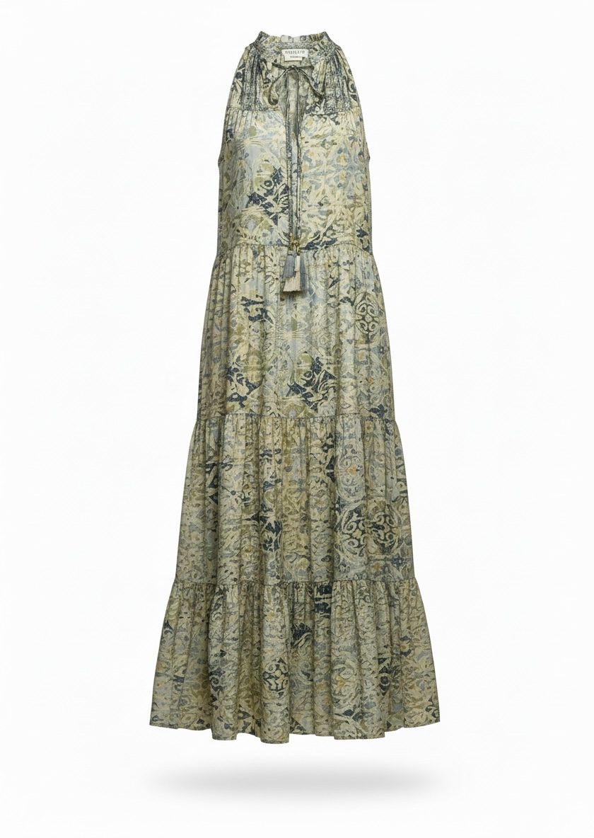 Pahiesa Formentera • Silk Collection • Long Dress • Gold Yellow Blue