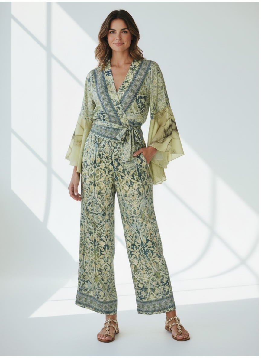 Pahiesa Formentera • Silk Collection • Co-ord Set • Blue Gold Yellow