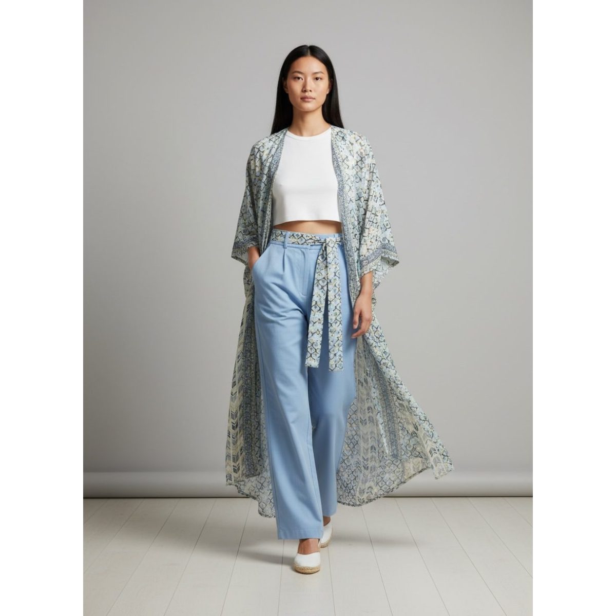 Pahiesa Formentera • Silk Collection • Kimono • Blue Gold - Image 5