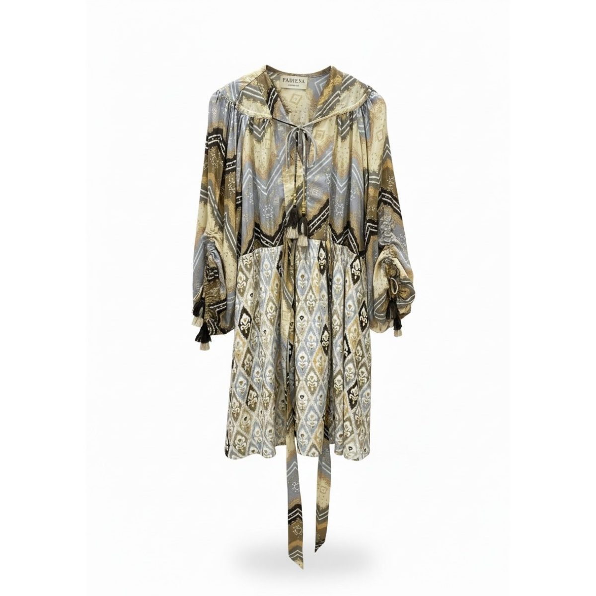 Pahiesa Formentera • Silk Collection • Boho Dress • Gold Lilac Brown - Image 2