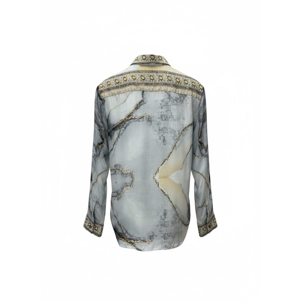Pahiesa Formentera • Silk Collection • Shirt • Gold Blue Marble - Image 2