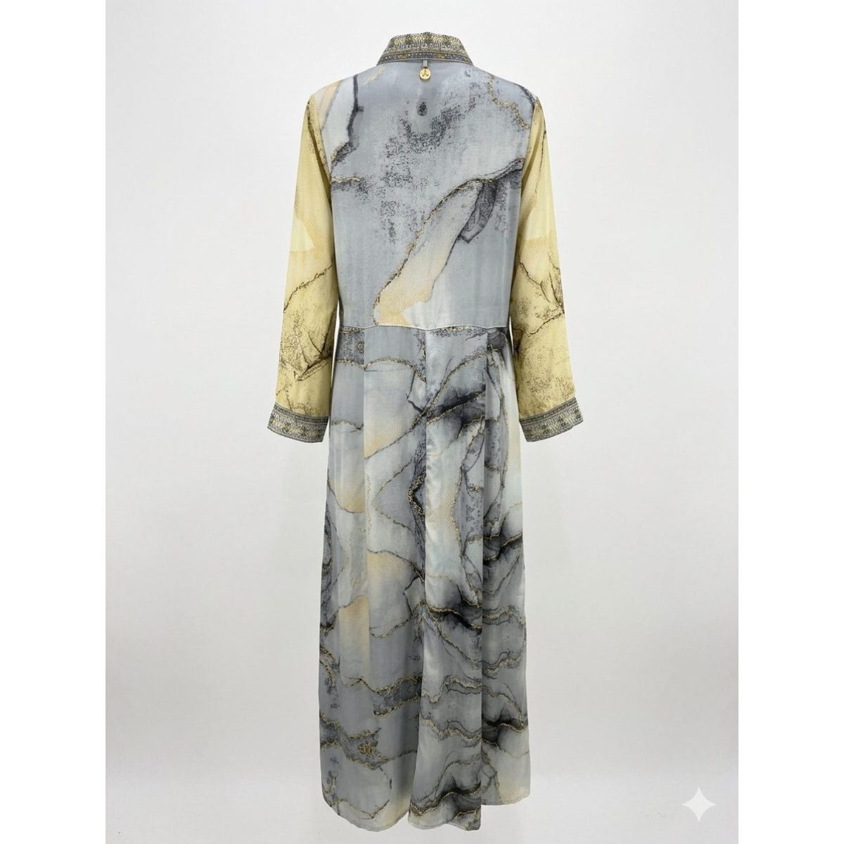 Pahiesa Formentera • Silk Collection • ShirtDress • Blue Gold Yellow - Image 2